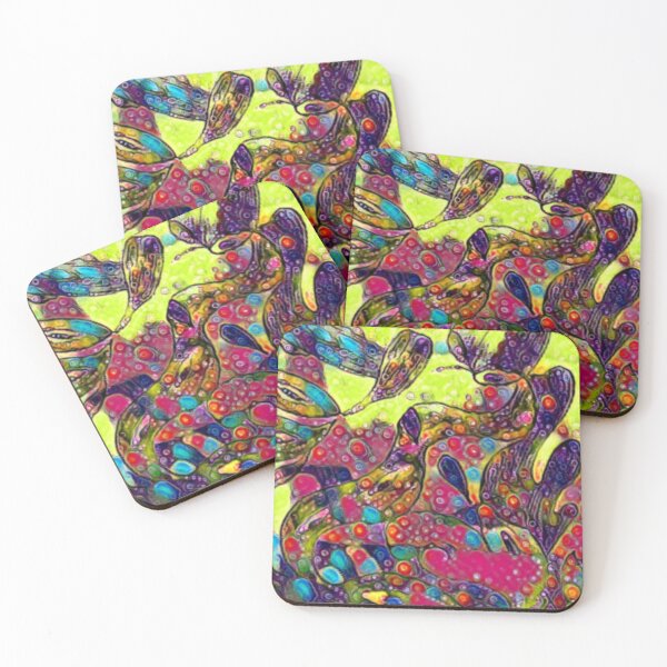 Item preview, Abstract play of colors with small bubbles designed and sold by jumapa.