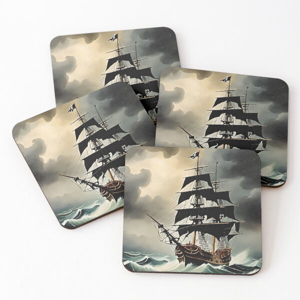 Item preview, Pirate Ship on Stormy Seas designed and sold by Brayden McMillan.
