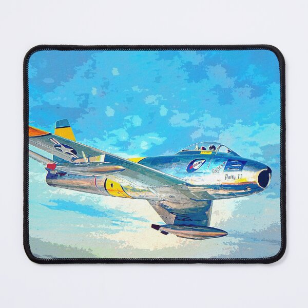 Item preview, F-86 Sabre flying over the ocean watercolor designed and sold by Rodissimus1984.