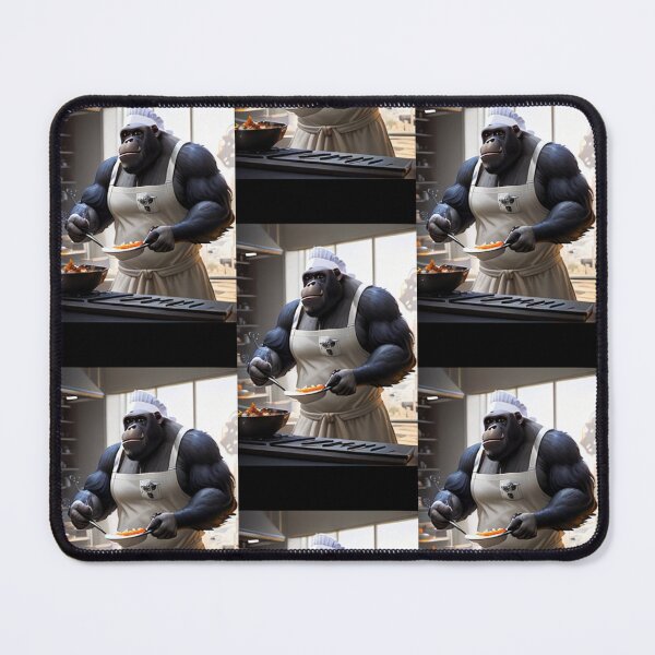 Item preview, a cool chef gorilla working in a kitchen designed and sold by Pelzi100.