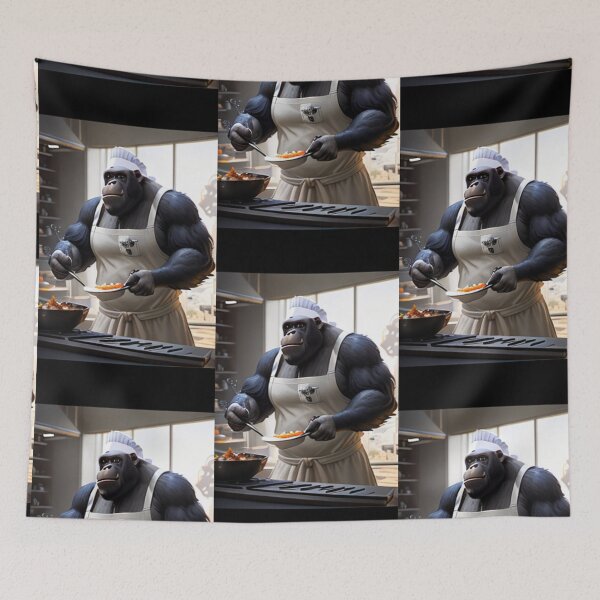 Item preview, a cool chef gorilla working in a kitchen designed and sold by Pelzi100.