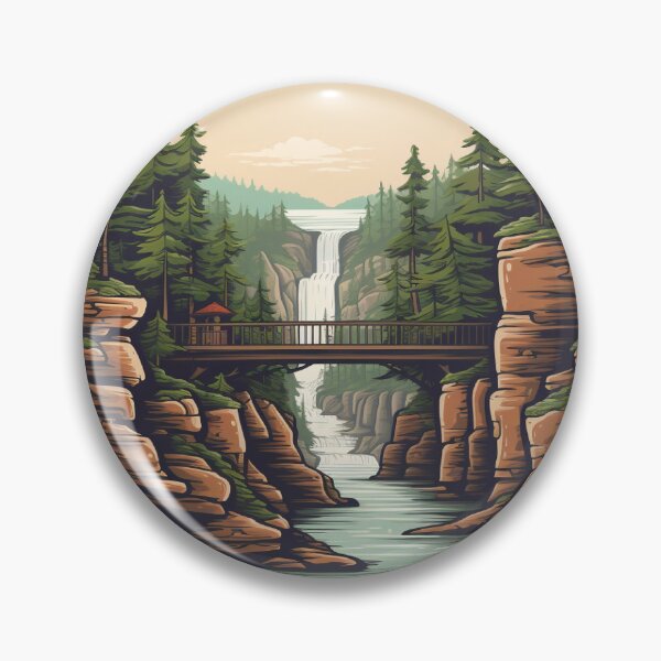 Item preview, Waterfall in Forest Canyon designed and sold by CJS-Art.