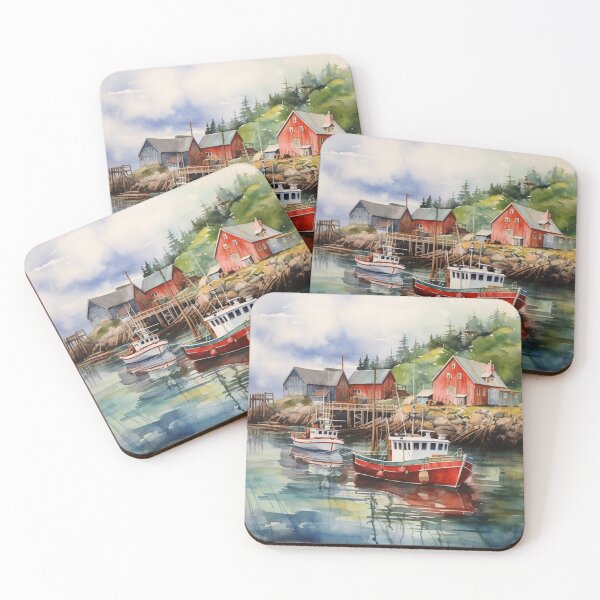 Item preview, Newfoundland Fishing Village designed and sold by Hometown Enthusiast.