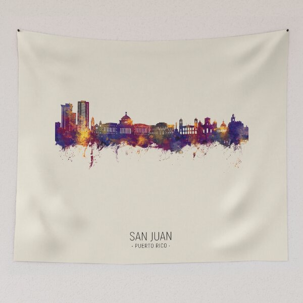 Item preview, San Juan Puerto Rico Skyline designed and sold by ArtPrints.