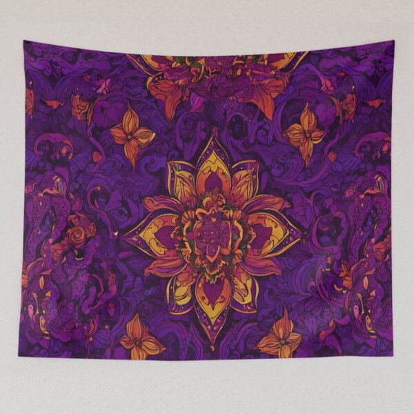 Item preview, Retro Abstract Multi Color floral Pattern designed and sold by Md Rashid  Hasan.