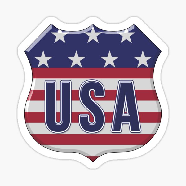 Artikel-Vorschau von USA - Stars and Stripes - Schild - Patriotisch - Rot, Weiß und Blau, designt und verkauft von GTL-Enterprises.