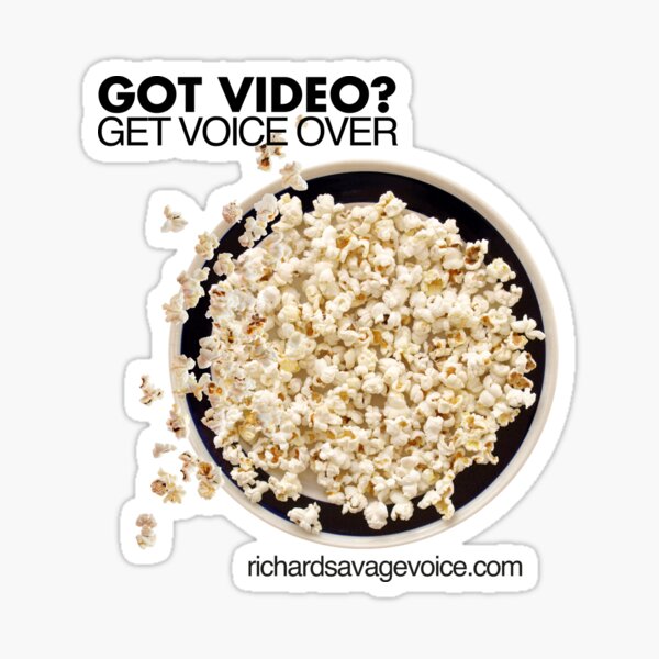 Got Video? Get Voice Over - Pop Corn Sticker