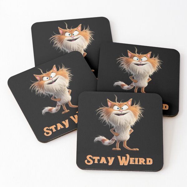 Item preview, Stay Weird cat designed and sold by FatBirdie.