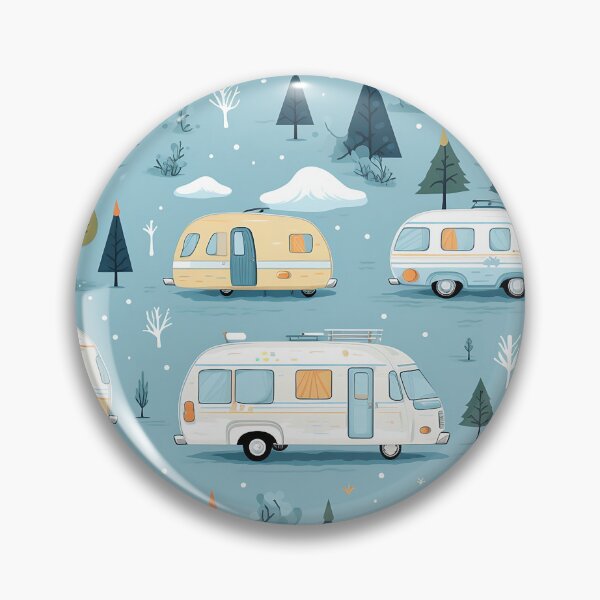 Item preview, #VanLife RV Camping in Winter Pattern designed and sold by FazStuffStore.