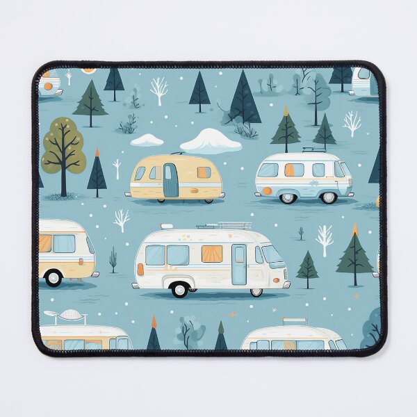 Item preview, #VanLife RV Camping in Winter Pattern designed and sold by FazStuffStore.