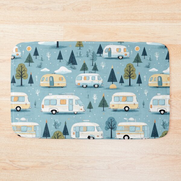 Item preview, #VanLife RV Camping in Winter Pattern designed and sold by FazStuffStore.