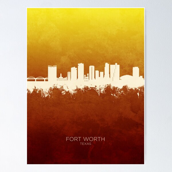 Artikelvorschau, Skyline von Fort Worth, Texas entworfen und verkauft von ArtPrints.
