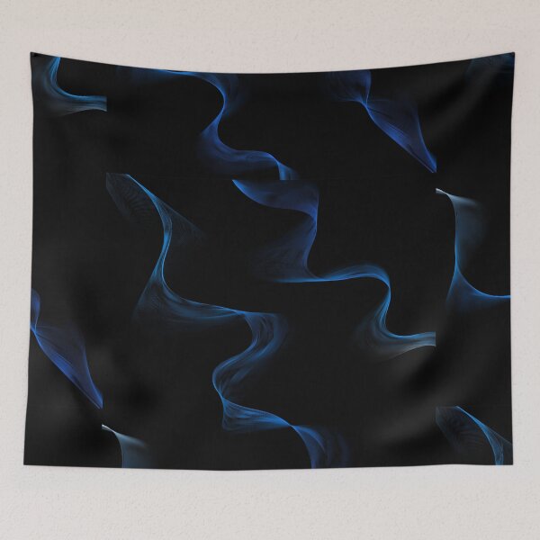 Item preview, Blue waves on black background  designed and sold by Chirayu1111.