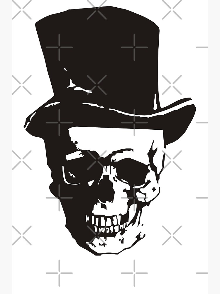 "Black Skull & Hat" Poster by SN1P3R Redbubble