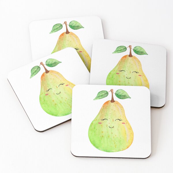 Item preview, Happy cute pear, Sweet fruit, Watercolors designed and sold by Katarzyna Dembek.