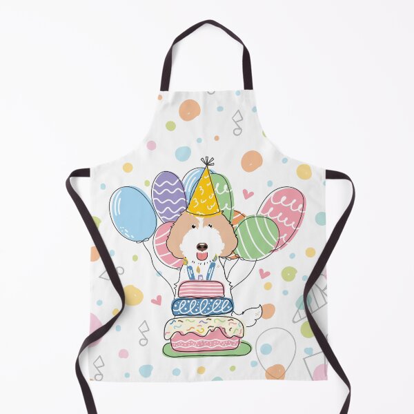 Item preview, Cream White Labradoodle Dog Birthday Party designed and sold by Lulupainting.