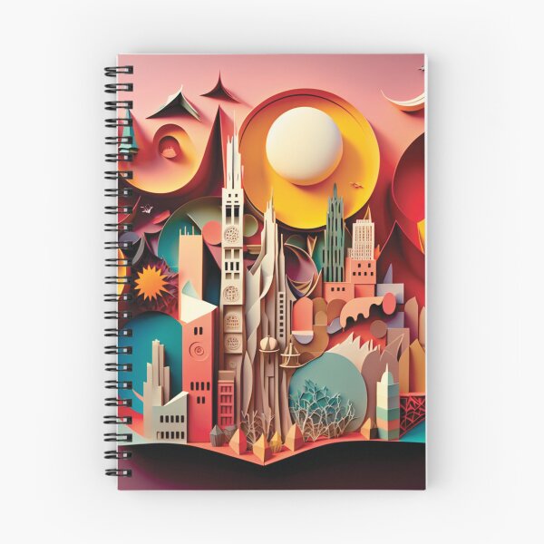 Item preview, FUTURISTIC CITY PAPER CUT STYLE designed and sold by artpapercuts.