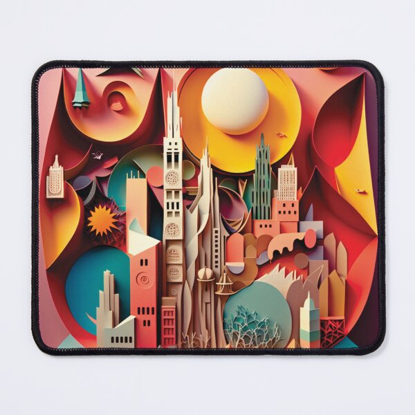Item preview, FUTURISTIC CITY PAPER CUT STYLE designed and sold by artpapercuts.