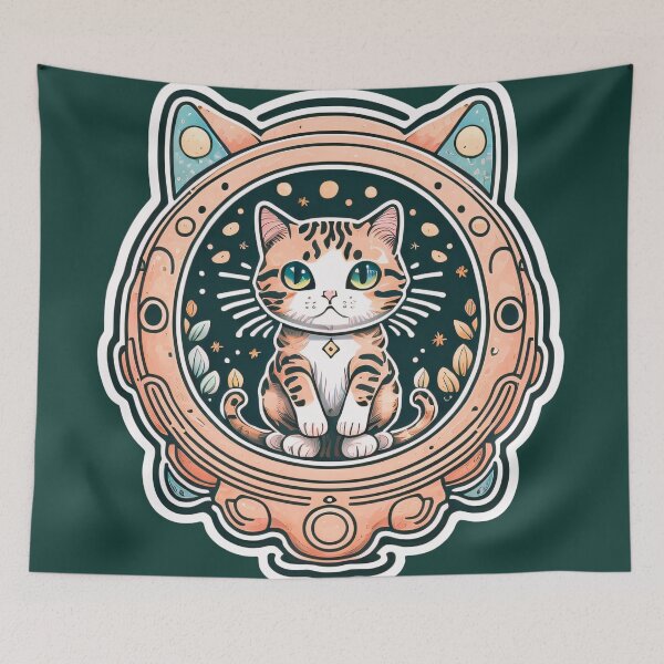 Item preview, Cat Abduction sticker 2 designed and sold by Nathalia  Lodi.