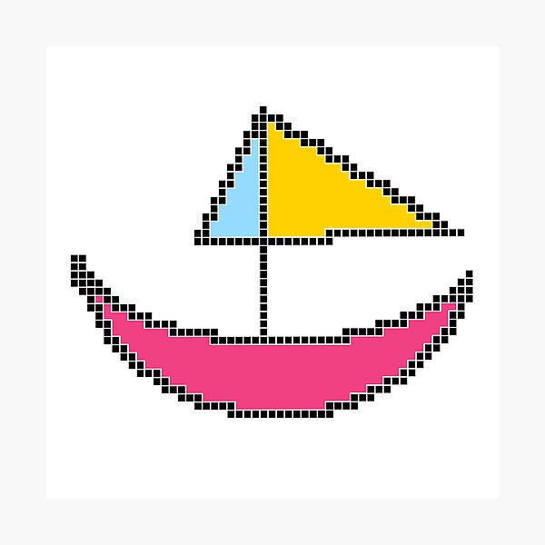Item preview, Pixel Cute Sailboat  designed and sold by Lucky.Z.