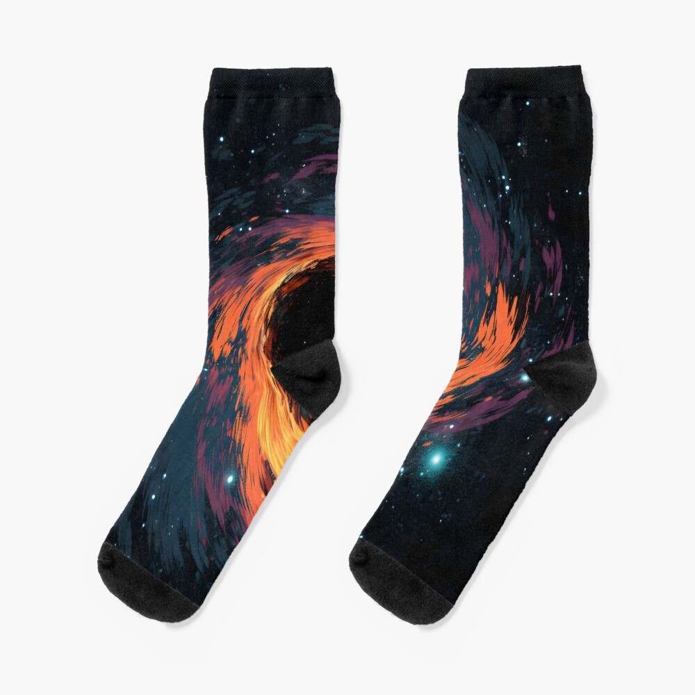 Disover Orange/Purple Black Hole  | Socks