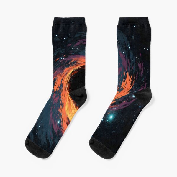 Discover Orange/Purple Black Hole  | Socks