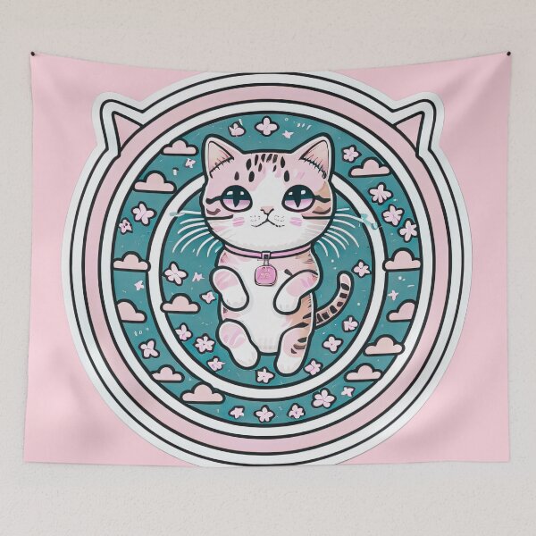 Item preview, Cat Abduction sticker 3 designed and sold by Nathalia  Lodi.