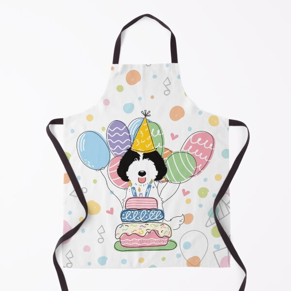 Item preview, Black White Labradoodle Dog Birthday Party designed and sold by Lulupainting.
