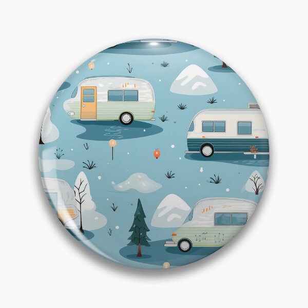 Item preview, RV Camper Vans Camping in Snowy Winter Forest, #VanLife designed and sold by FazStuffStore.