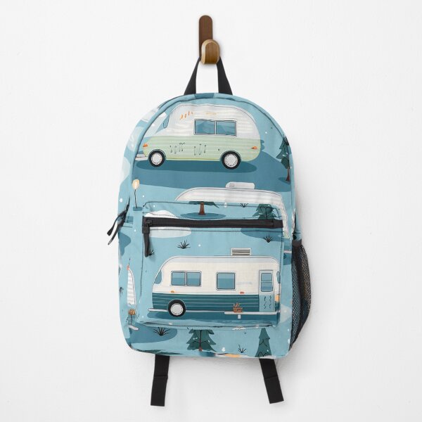 Item preview, RV Camper Vans Camping in Snowy Winter Forest, #VanLife designed and sold by FazStuffStore.