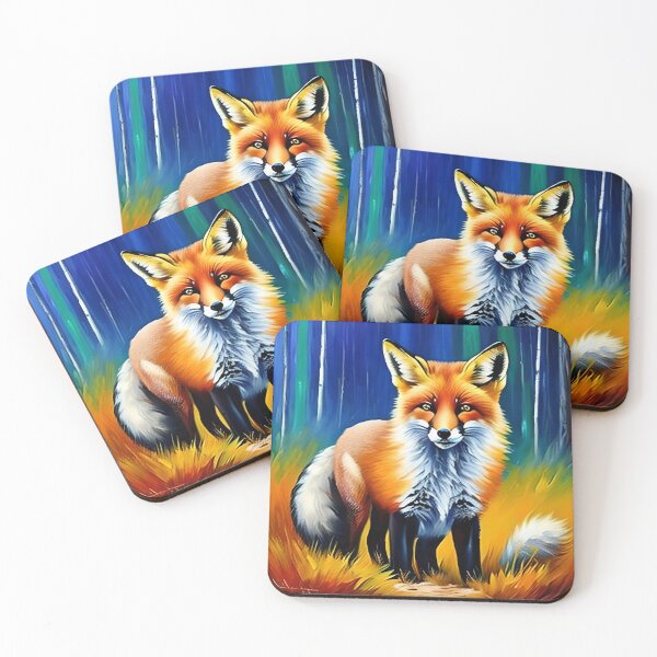 Item preview, Oil fox in grassland designed and sold by Tandilia Store.
