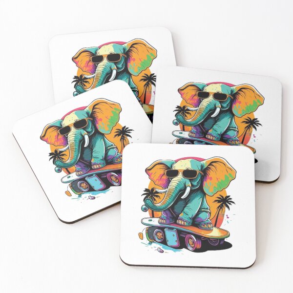 Item preview, Skateboarding Elephant designed and sold by OrganicCharm.