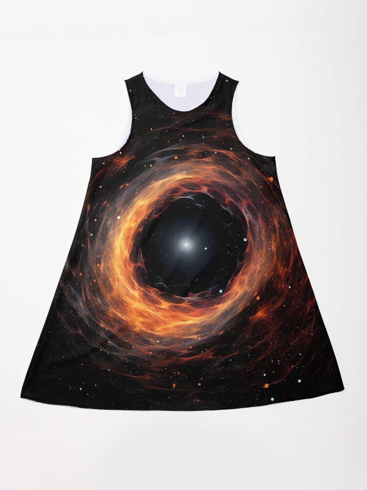 Colorful Black Hole To Distant Galaxy Black Hole A-Line Dress
