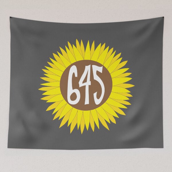 Item preview, Hand Drawn Florida Sunflower 645 Area Code designed and sold by itsrturn.