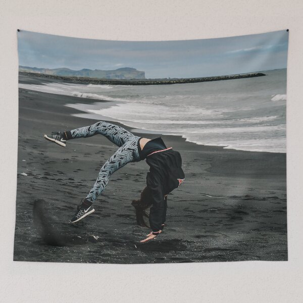 Item preview, Gymnastics Flip Beach Travel Iceland designed and sold by chonkandbeans.