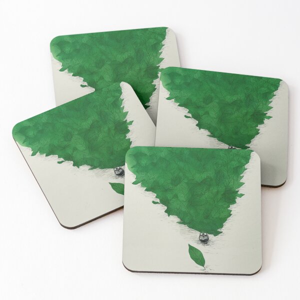 Item preview, Leaf on the Flow: Minimalist Boat on the Green River designed and sold by Piotrek0001.