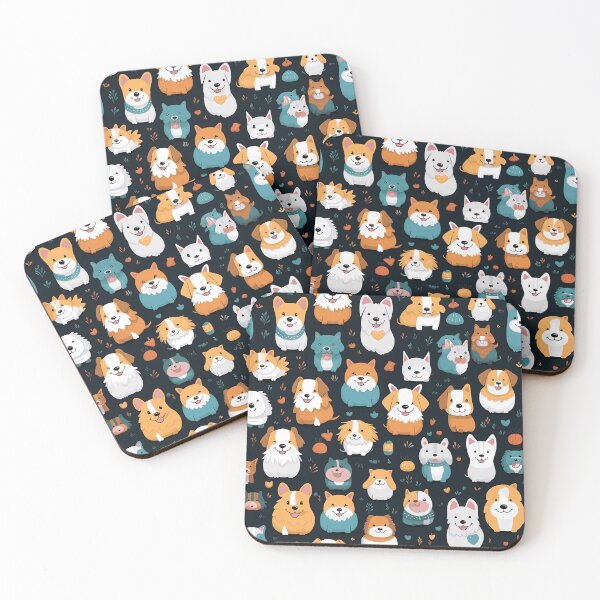 Item preview, "Colorful and Vibrant Seamless Dog Patterns - Playful and Contemporary Pet Illustrations for Modern Designs and Backdrops designed and sold by sippapas.
