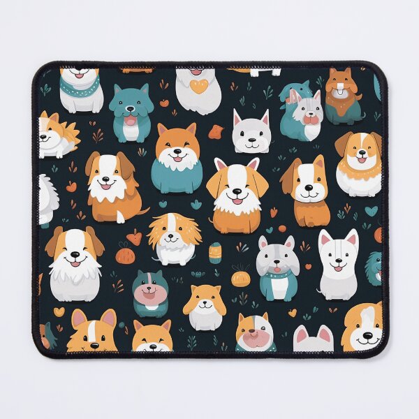 Item preview, "Colorful and Vibrant Seamless Dog Patterns - Playful and Contemporary Pet Illustrations for Modern Designs and Backdrops designed and sold by sippapas.