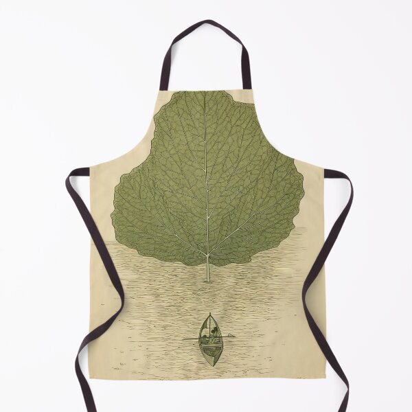 Item preview, Leaf on the Flow: Minimalist Boat on the Green River designed and sold by Piotrek0001.