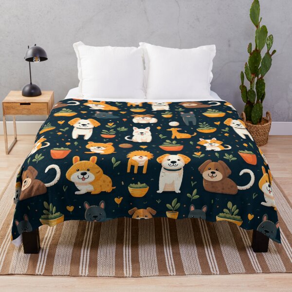 Item preview, Whimsical Dog Art Illustrations - Cheerful and Bright Patterns for Creative Wallpaper and Attractive Textile Designs" designed and sold by sippapas.
