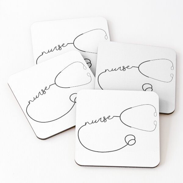 Item preview, Nurse Stethoscope - Nursing - RN - Cute Cursive Font in Black designed and sold by GooseCafe.