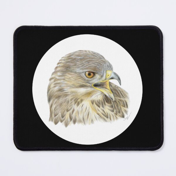 Item preview, Buzzard Coloured Pencil Drawing (black) designed and sold by SandraWarmerdam.