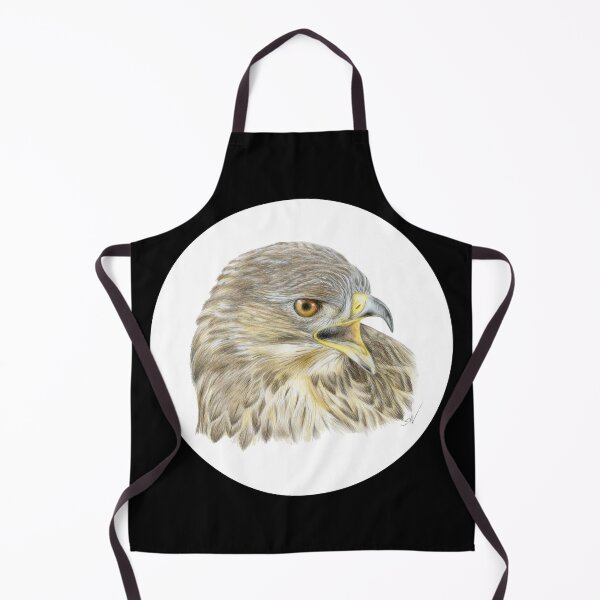 Item preview, Buzzard Coloured Pencil Drawing (black) designed and sold by SandraWarmerdam.