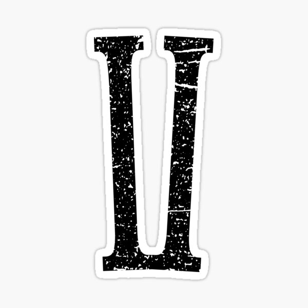 Number 45 Roman Numeral LV Black and White Sticker for Sale by