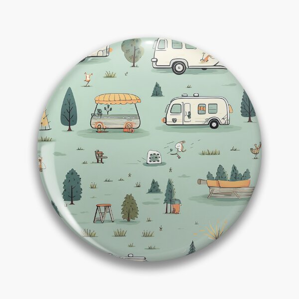Item preview, Cute Cartoon RV Camper Vans Living the #VanLife in the Lovely Outdoors designed and sold by FazStuffStore.