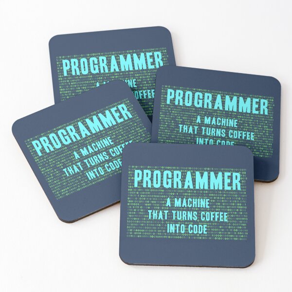 Item preview, Programmer A machine that turns coffee into code, a funny joke for programming lovers and developers designed and sold by abdelhak2005.