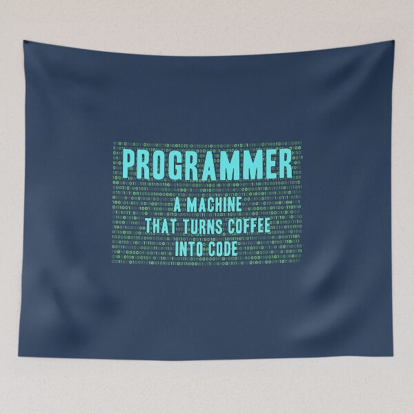 Item preview, Programmer A machine that turns coffee into code, a funny joke for programming lovers and developers designed and sold by abdelhak2005.