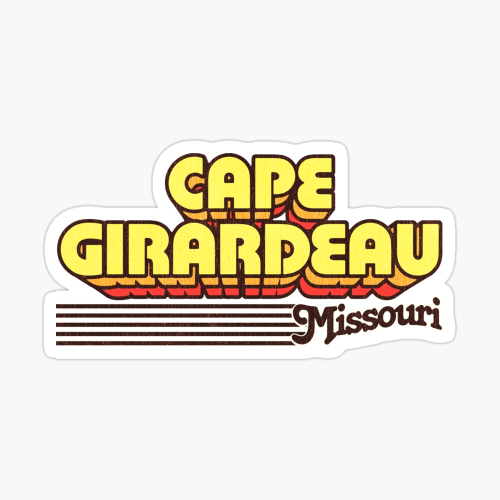 Cape Girardeau, Missouri | Retro Stripes Sticker