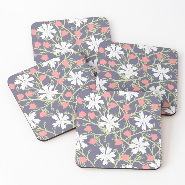 Item preview, white and red flowers with thorns in elegant style designed and sold by Berashop.