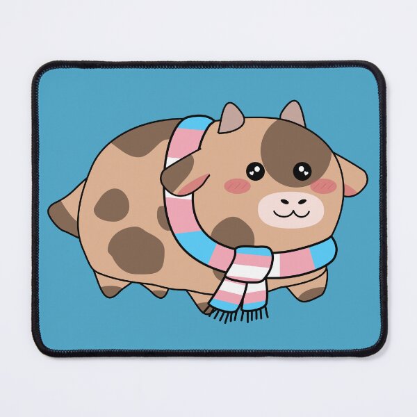 Item preview, Subtle Trans Flag Cow designed and sold by Jelly Turnip.